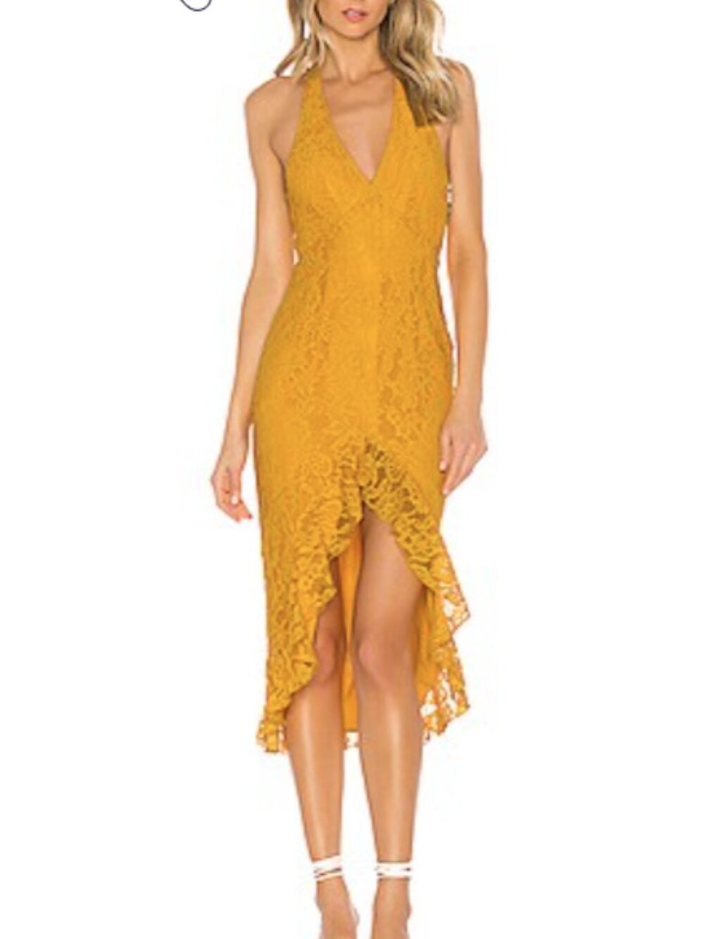 NBD x Naven Yellow Lace Jumpsuit Size XS Like New